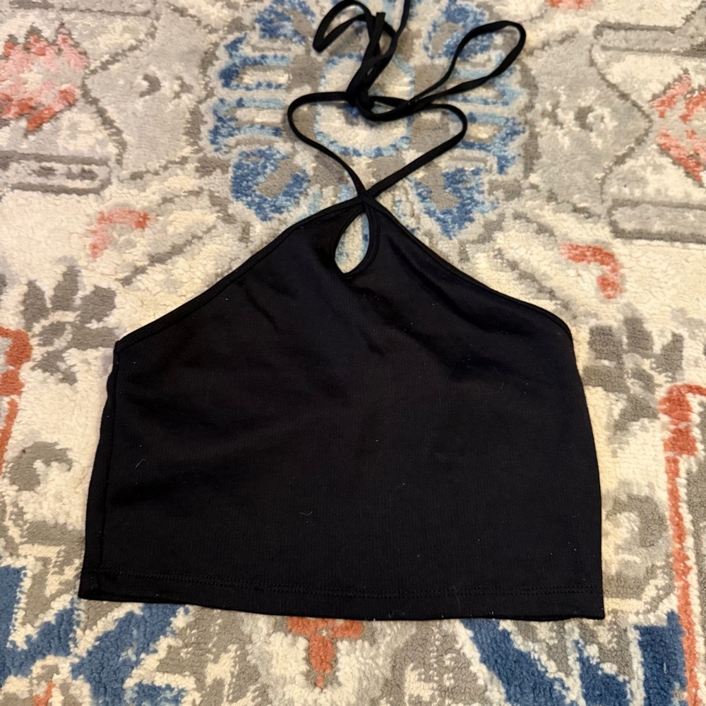 Zara Black Halter Tank Top